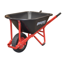 Red Poly Contractors Wheelbarrow